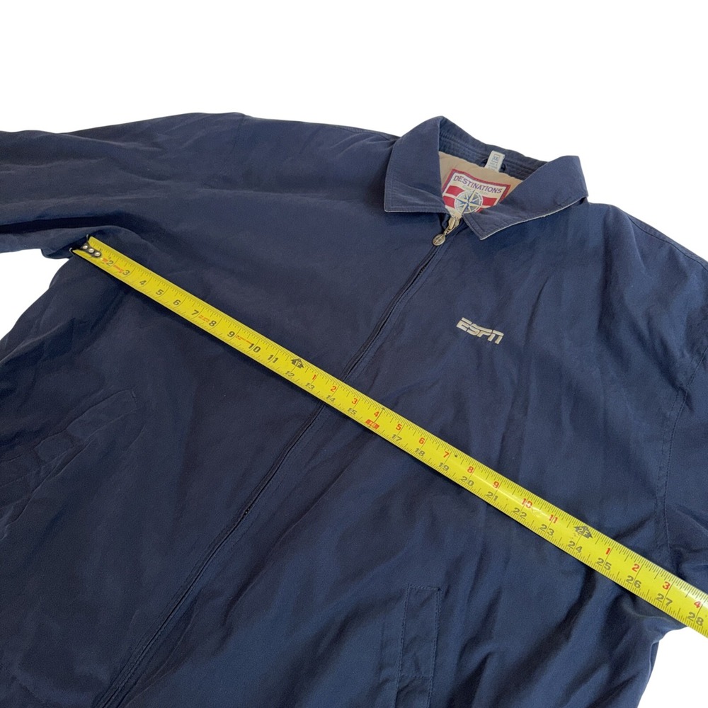 ESPN Destinations Jacket Full-Zip Logo Blue Men's Size XXL VTG - Picture 6 of 9